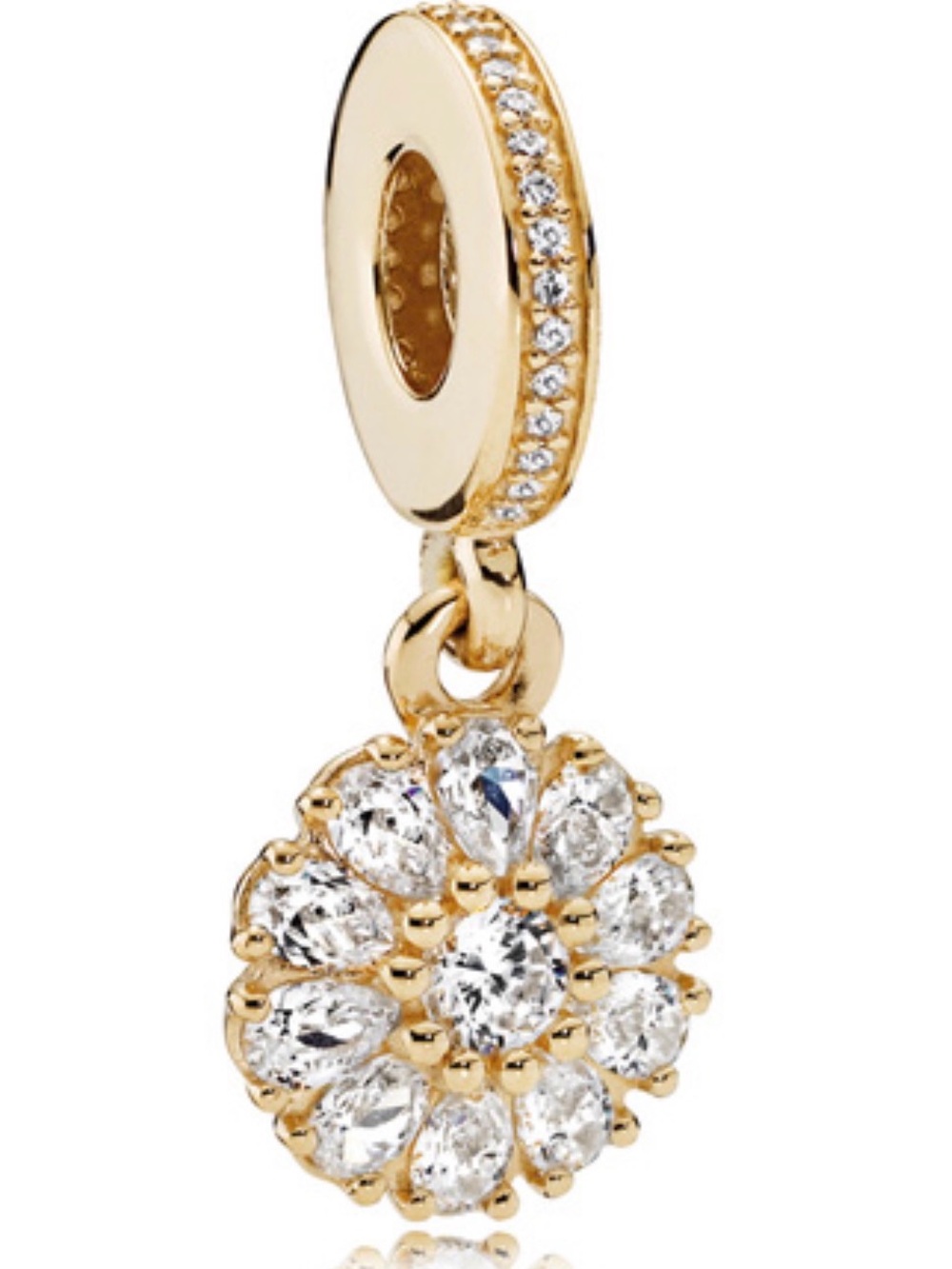 Pandora 14K Flower Charm Pendant